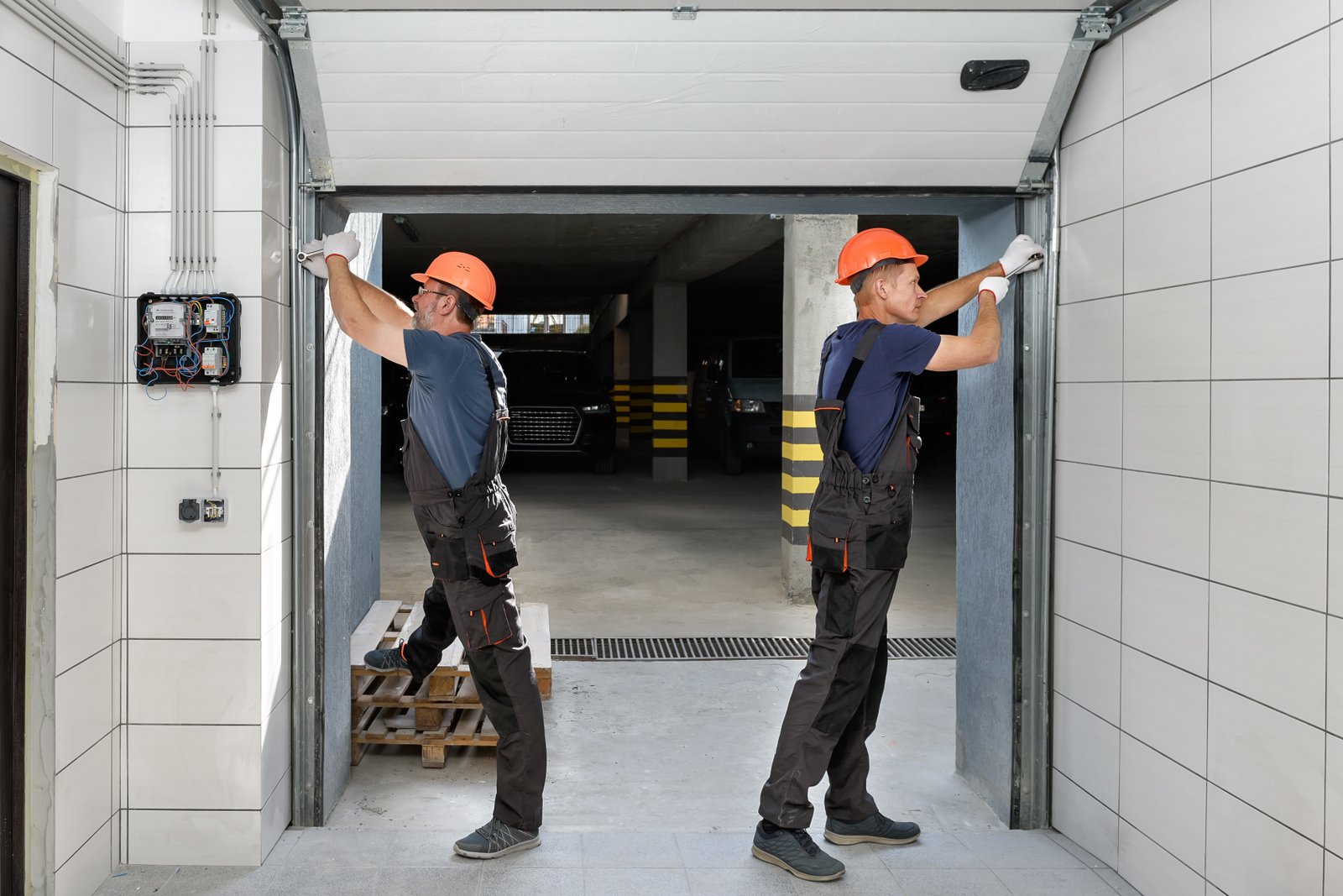 Professional garage door technician